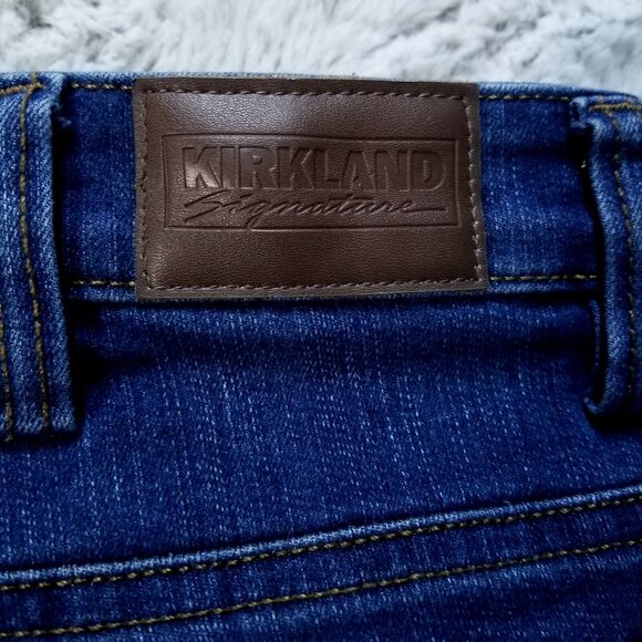 Kirkland Signature Jeans Mens Size 36x29 Blue Regular Straight Dark Wash Denim - Picture 9 of 10